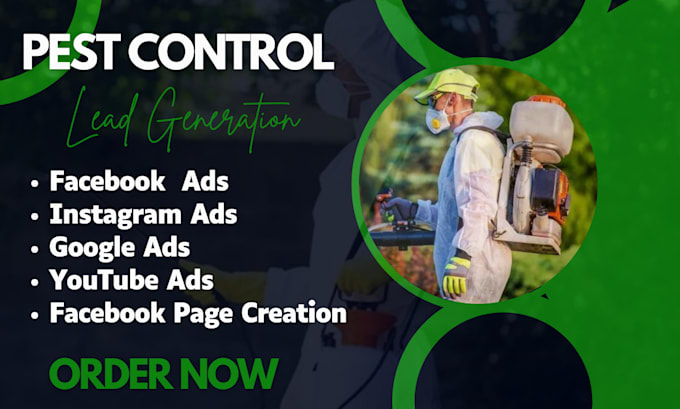 Gig Preview - Pest control marketing leads facebook ads and page setup google ads