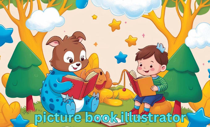 Bestseller - design children picture book, children story book illustration, kid illustration