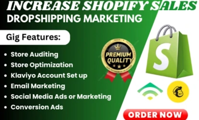 Gig Preview - Promote shopify store, shopify marketing, or sales funnel to boost shopify sales