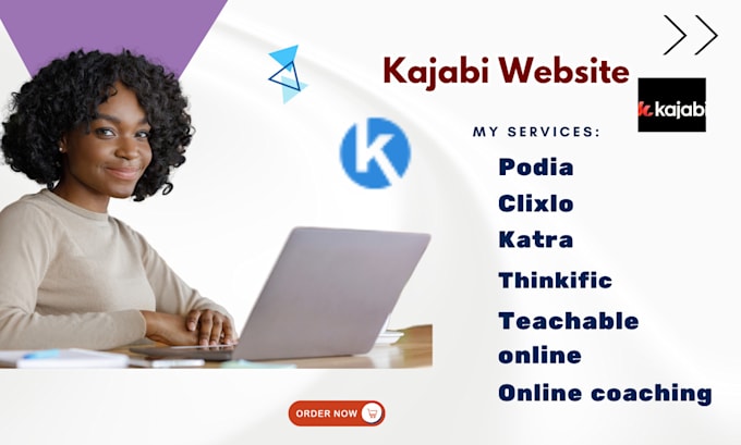 Gig Preview - Design kajabi podia teacheable katra online coaching landing page thinfic clixlo