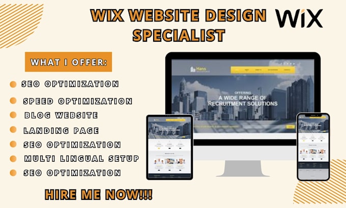 Gig Preview - Wix website design, website redesign wix landing page wix ecommerce store setup