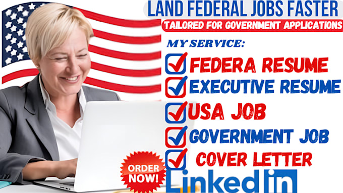 Gig Preview - Build, edit and rewrite your federal, executive, government,  usajobs resume