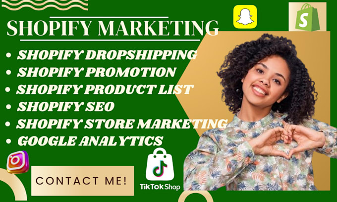 Gig Preview - Do shopify promotions shopify shopify dropshipping shopify store marketing