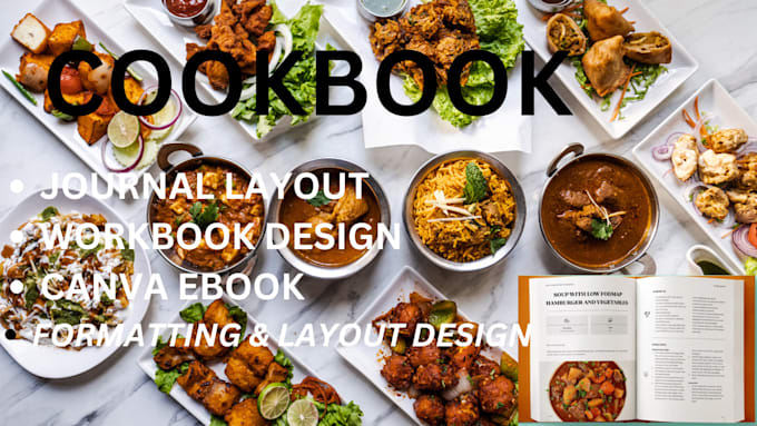 Gig Preview - Design format write recipe book cookbook food article meal plans journal layout