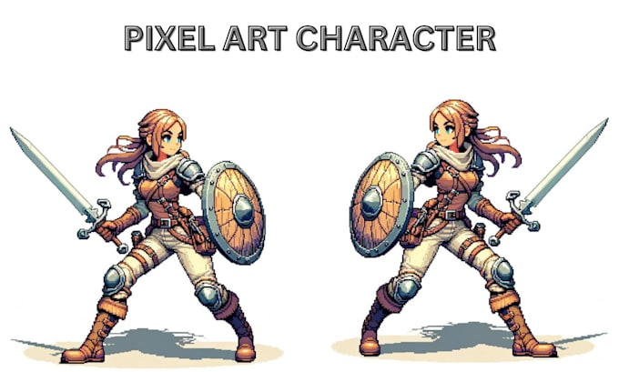 Gig Preview - Create 2d pixel art character 2d pixel game art animation spritesheet animation