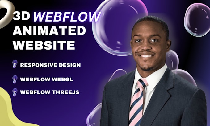 Gig Preview - Create converting 3d animated webflow, webflow webgl threejs as a webflow expert