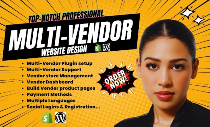 Gig Preview - Multi vendor ecommerce marketplace website, multi vendor website