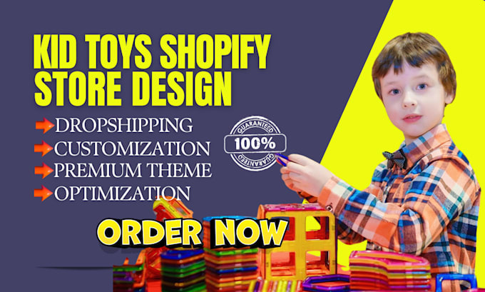 Bestseller - design highly converting toys shopify store kid toys shopify dropshipping store