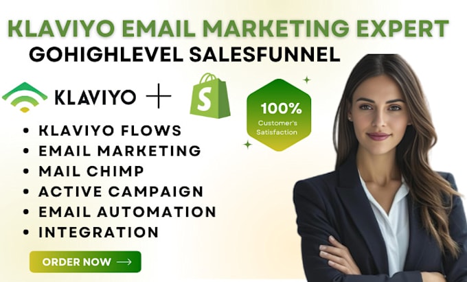 Gig Preview - Setup klaviyo email marketing flows for shopify ecommerce