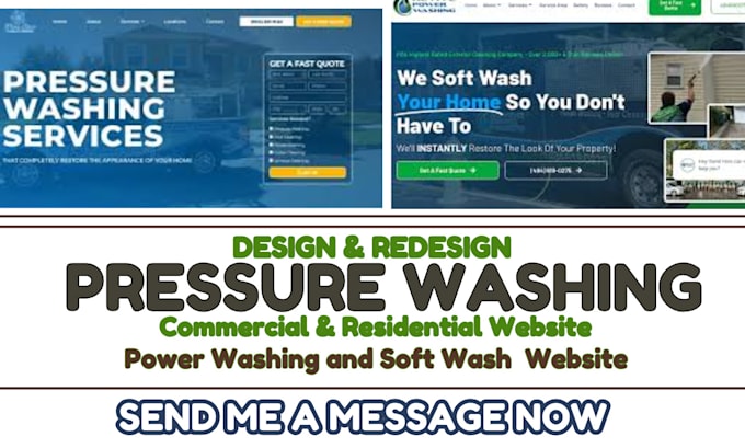 Bestseller - wordpress pressure washing website power washing soft wash website landing page