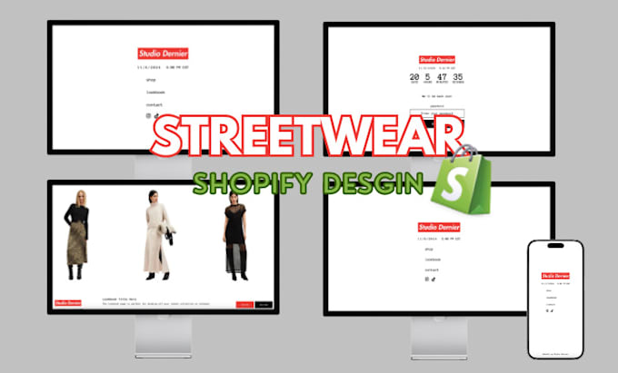 Gig Preview - Create your supreme inspired shopify website for your clothing brand store