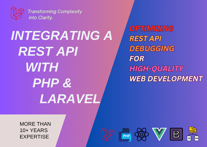 Gig Preview - Develop PHP laravel rest full website design and API integration