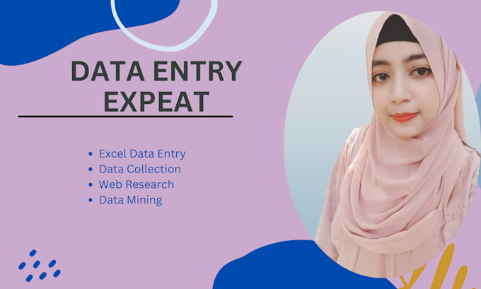 Gig Preview - Do be excel data entry, web research and data collection