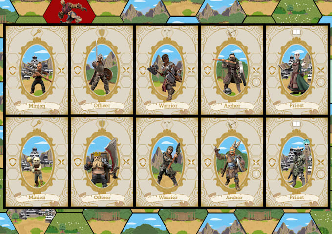 Gig Preview - Create a frame card design for board game card game full box for you