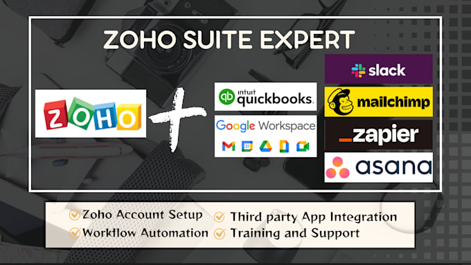 Bestseller - integrate zoho with quickbooks, slack, google workspace, mailchimp, zapier asana