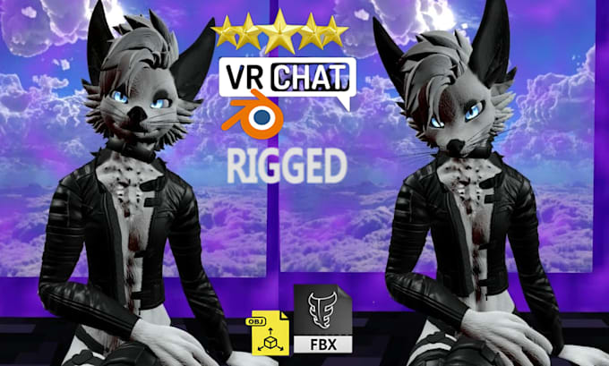 Gig Preview - Create custom vrchat avatar or vtuber avatar, furry beast, nsfw, vseeface