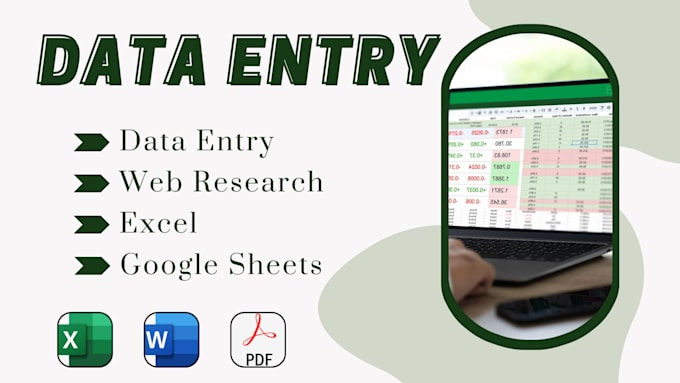 Gig Preview - Do fast and accurate data entry and web research