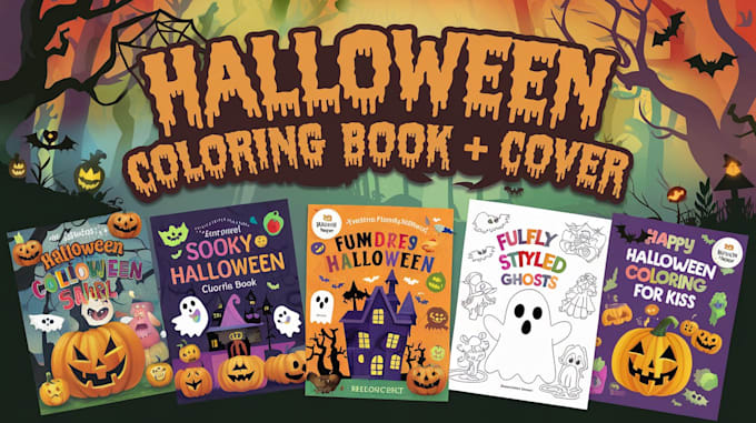 Gig Preview - Create christmas, halloween, and halloween coloring books for KDP etsy and othe