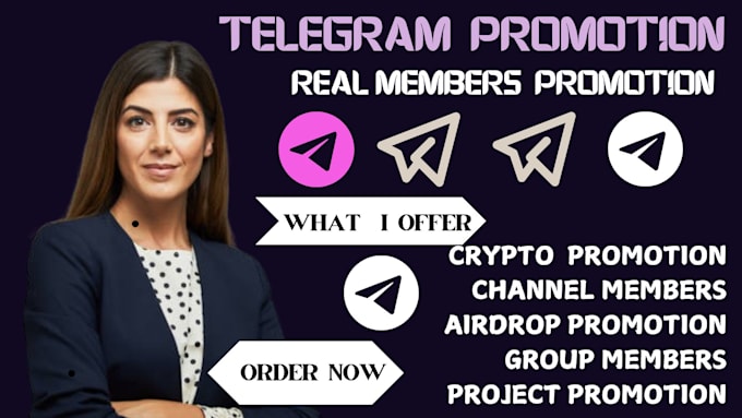 Gig Preview - Promote telegram, telegram mass dm, crypto telegram promotion