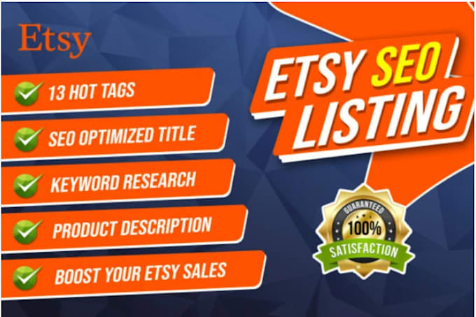 Gig Preview - Rank your etsy listing with etsy SEO on top to boost sales