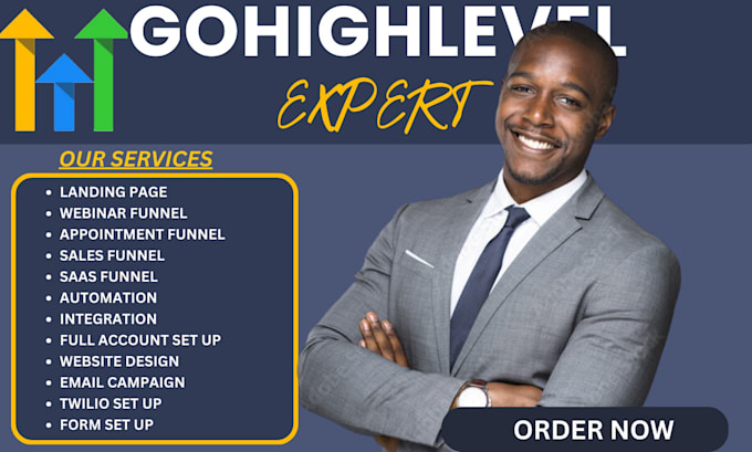 Gig Preview - Gohighlevel sales funnel go highlevel landing page gohighlevel website ghl autom