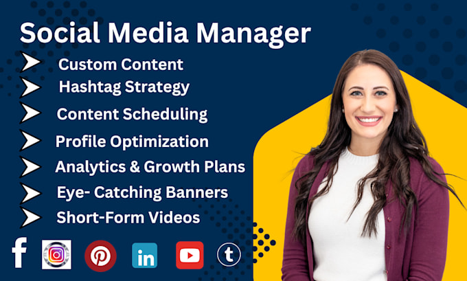 Gig Preview - Be your social media manager and content creator