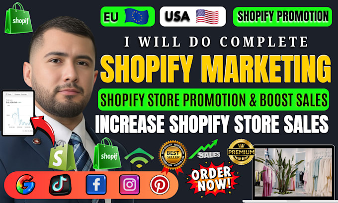 Gig Preview - Do complete shopify marketing, shopify promotion to boost shopify sales