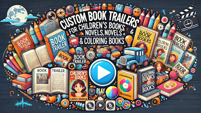 Gig Preview - Create book trailer for children books, adult novels, or coloring books