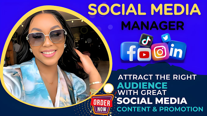 Gig Preview - Be your social media marketing manager and content creator