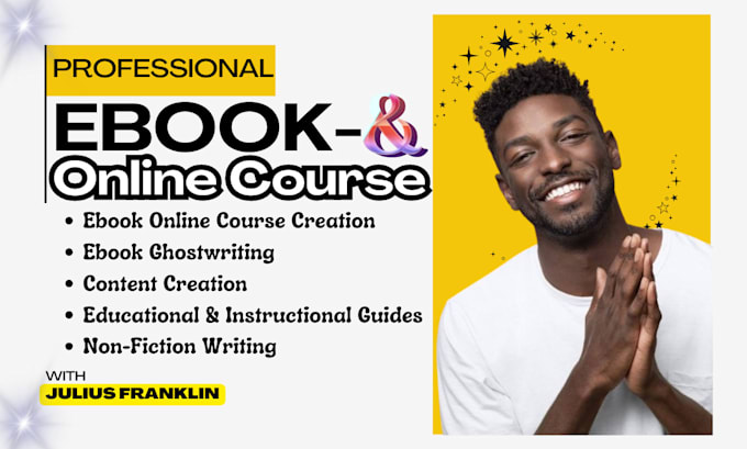 Gig Preview - Do ebook online course content creation for educational and instructional guides