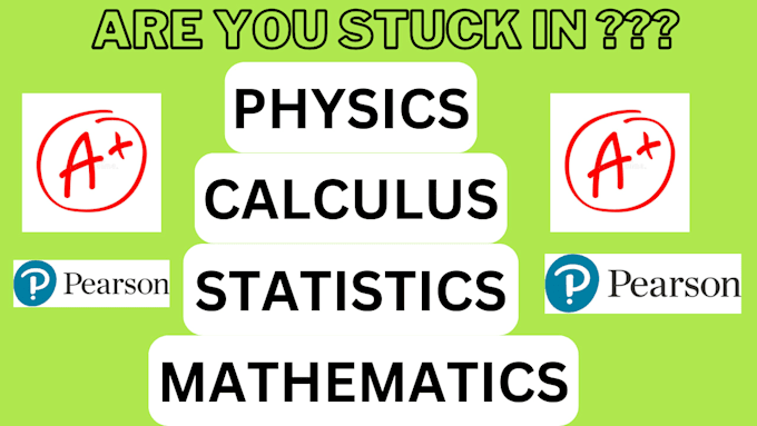 Gig Preview - Expert help in physics, calculus, statistics, and math