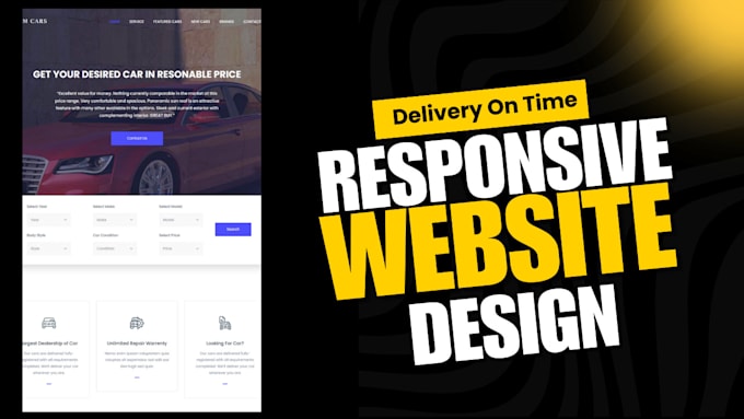 Gig Preview - Create responsive websites with elgant design