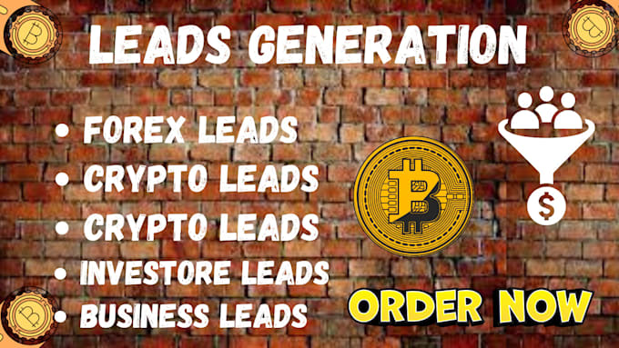 Gig Preview - Generate active verified crypto forex leads investors business leads nft leads