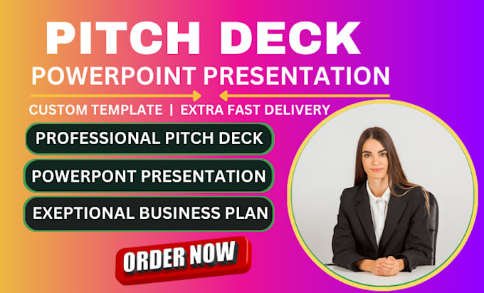 Gig Preview - Create a unique powerpoint presentation and investor pitch deck design