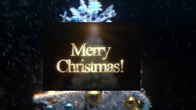 Bestseller - create an amazing intro 3d christmas greetings video, 3d christmas video