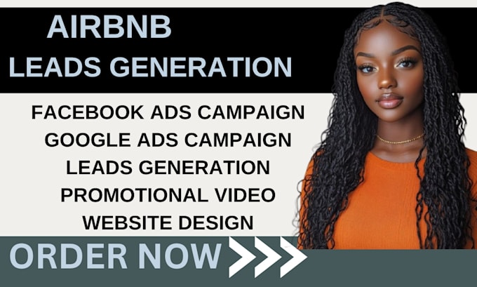 Gig Preview - Airbnb marketing leads airbnb listing leads facebook google ads campaign