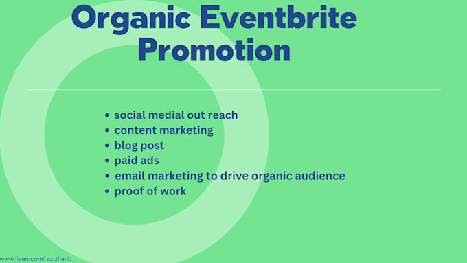 Gig Preview - Promote eventbrite, tickets booking, events webinar, event traffic