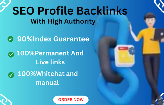 Gig Preview - Create 100 indexable SEO profile backlink with high authority