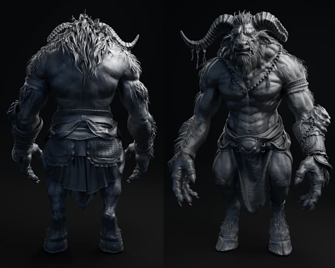 Gig Preview - Sculpt a 3d orc character,3d creature model, dnd sculpture model,vrm,3d printing