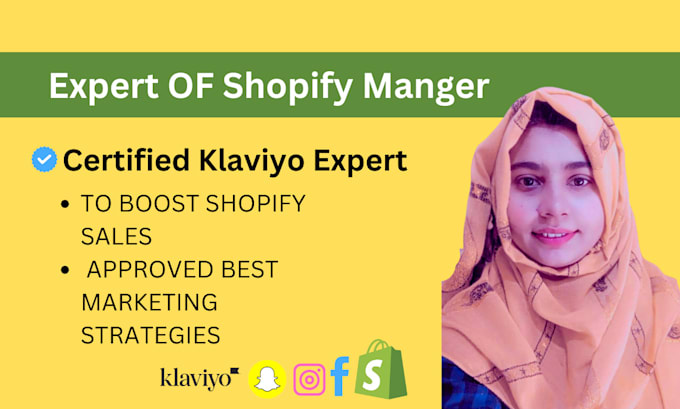 Gig Preview - Boost shopify sales, shopify dropshipping marketing, shopify store manager