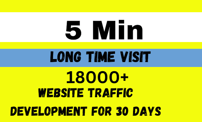 Gig Preview - Do 5 mins long time duration organic website traffic promotion