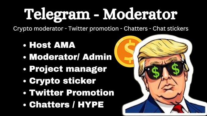 Bestseller - do telegram community manager, promotion,  discord moderator for crypto website