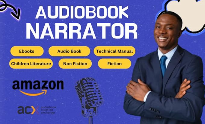 Gig Preview - Narrate your ebook, format and publish audiobook on amazon acx, findway