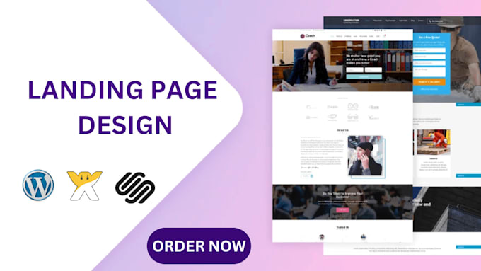 Gig Preview - Design modern high converting landing page with seo