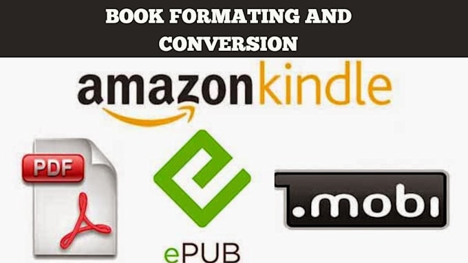 Gig Preview - Convert pdf to epub, mobi, kdp paperback, ebook conversion, ebook formatting