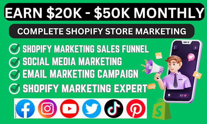 Gig Preview - Do shopify dropshipping marketing shopify promotion tiktok shop facebook ads