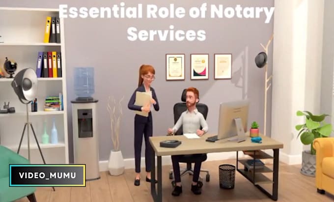 Gig Preview - Make custom 3d notary service promo video for your business