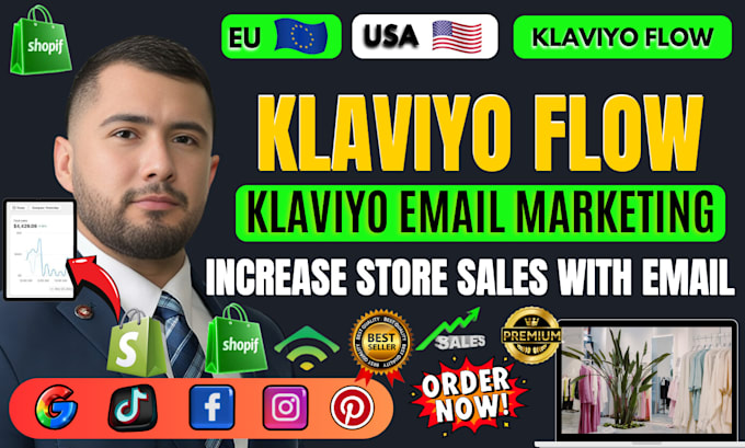 Gig Preview - Setup klaviyo email flow, and do advance klaviyo email marketing to boost sales