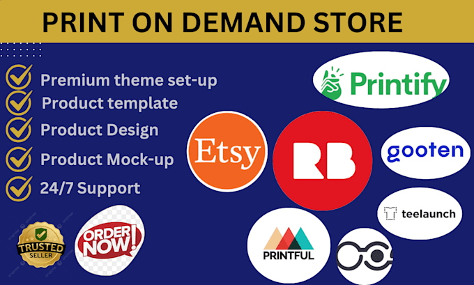 Gig Preview - Create create a high converting print on demand shopify store, printify