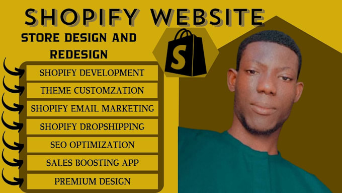 Gig Preview - Design and redesign shopify website, shopify store design, website design